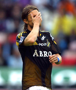 Mats Rubarth, AIK utvisad i andra halvlek