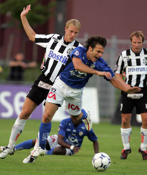 Johnny Lundberg, Landskrona fäller Sharbel Touma, Halmstad