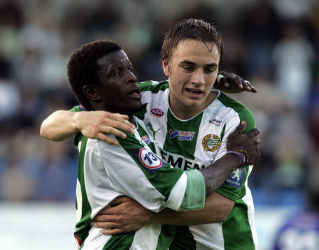 Aluspah Brewah och Petter Andersson, Hammarby (Jubel)