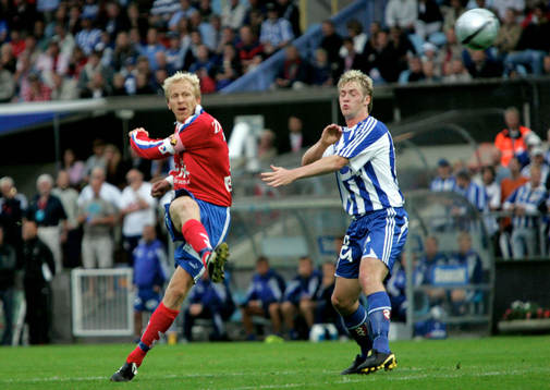 Gustaf Andersson, helsingborg volleyskjuter in 0-1 som helt