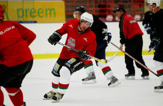 Peter Forsberg på is-träning med Modo