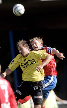 Hasse Berggren och Jesper Jansson, nickduell