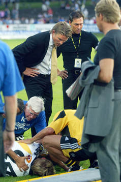 Fredrik Björck ramlade av okänd orsak ihop