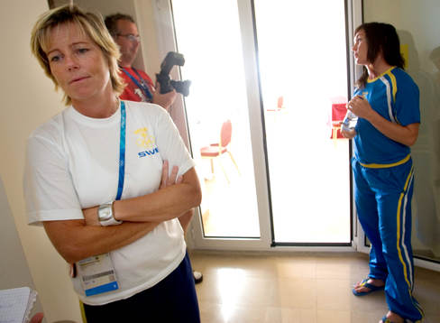 Sverige - Japan: Marika Domanski Lyfors, förbundskapten