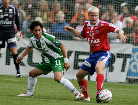Fotboll. Allsvenskan. Helsingborg - Hammarby. David Ljung,