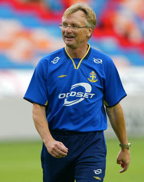 Roland Andersson, tränare Sverige gör sitt första pass