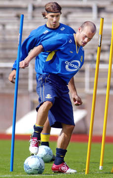 Fredrik Ljungberg och Zlatan Ibrahimovic, Sverige