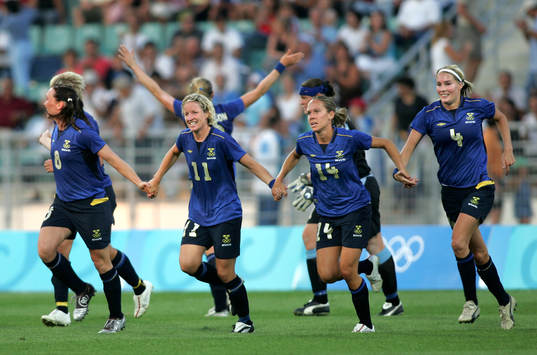 Malin Moström, Victoria Svensson, Linda Fagerström och