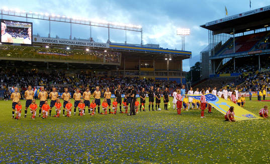 Fotboll, Sverige - Holland, jubileumslandskamp