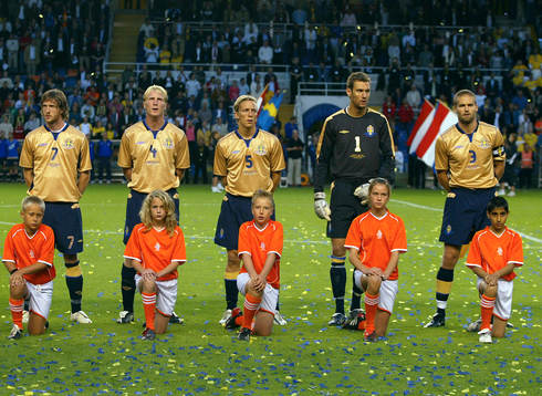 Fotboll, Sverige - Holland, jubileumslandskamp