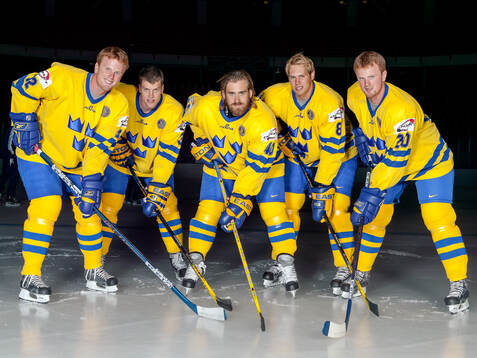 Daniel Sedin, Kim Johnsson, Henrik Zetterberg, Christian