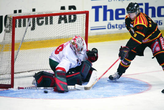 Henrik Malmström, Brynäs och Mikael Zajkowski, målvakt,