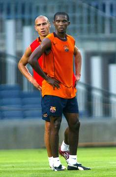 Henrik Larsson och Samuel Eto´o, Barcelona