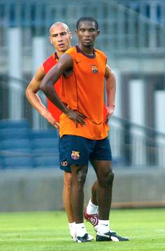 Henrik Larsson och Samuel Eto´o, Barcelona
