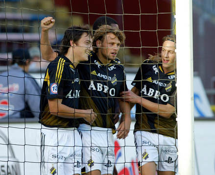 Stefan Ishizaki, Daniel Hoch och Mattias Moström, AIK