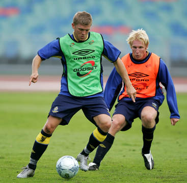 Marcus Allbäck och Petter Hansson