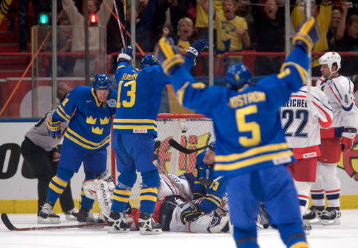 Daniel Alfredsson, Mats Sundin, Fredrik Modin och Nicklas