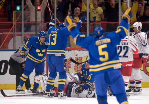 Daniel Alfredsson, Mats Sundin, Fredrik Modin och Nicklas