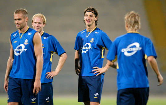 Olof Mellberg, Michael Dorsin och Zlatan Ibrahimovic