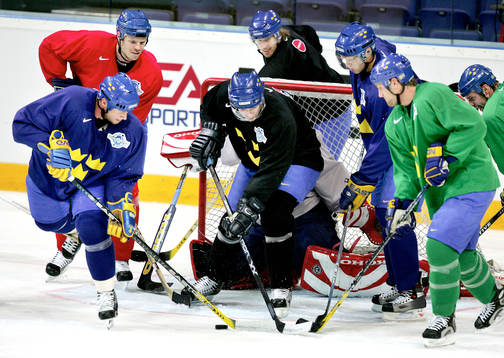 Ishockey, World cup, Sverige, träning
