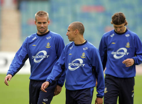 Olof Mellberg, Henrik Larsson och Zlatan Ibrahimovic