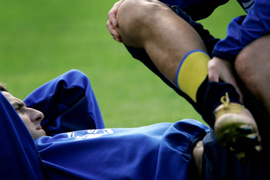 Zlatan Ibrahimovic får massage