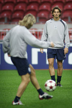 Zlatan Ibrahimovic och Pavel Nedved tränar på Amsterdam