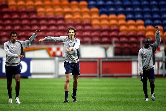 Zlatan Ibrahimovic tränar på Amsterdam Arena (Ajax