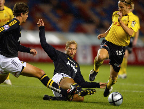 Per Nilsson och  Martin Åslund, AIK och Andreas