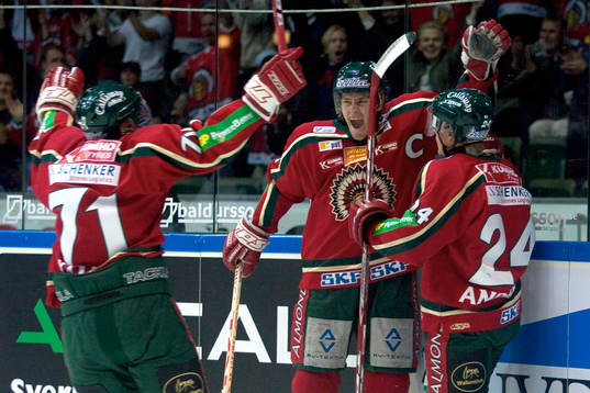 Niklas Andersson, Jonas Johnson och Tomi Kallio, Frölunda,
