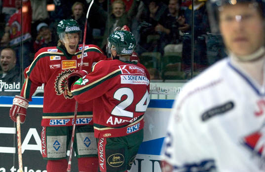 Niklas Andersson och Jonas Johnson, Frölunda, jubel