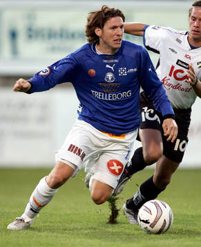 Fotboll. Allsvenskan. Trelleborg - Halmstad. Eric Fischbein