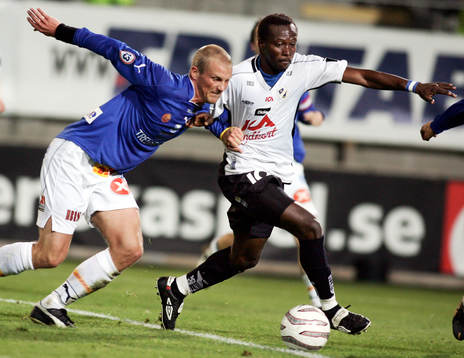 Fotboll. Allsvenskan. Trelleborg - Halmstad. Yaw Preko,
