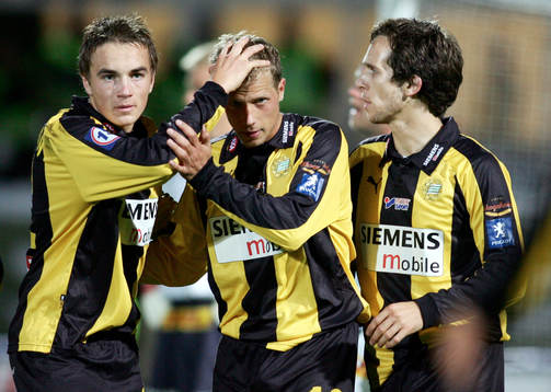 Fotboll. Allsvenskan. Hammarby. Erik Johansson, jubel