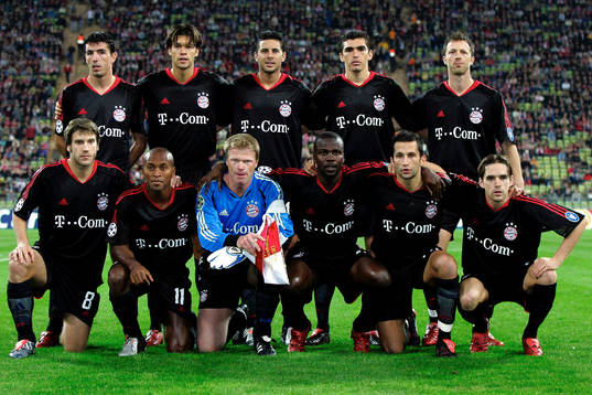 Fotboll, Champions league , Bayern München, Bakre raden