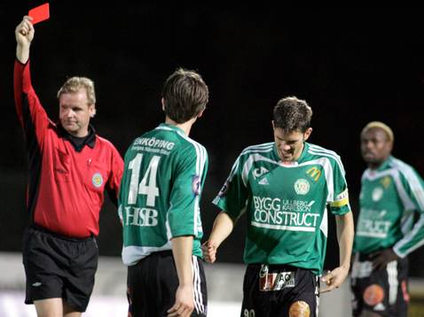 Peter Ullstedt, Enköping (Utvisning, rött kort, utvisad)