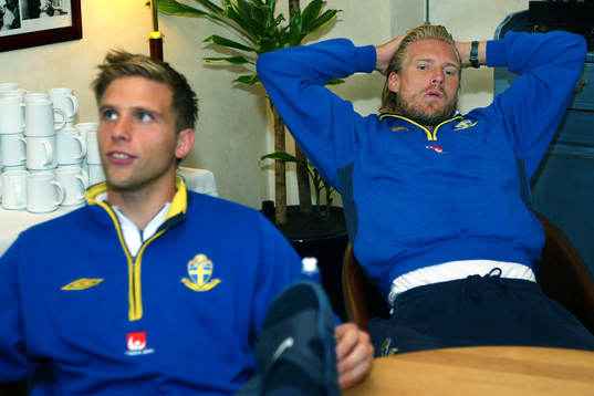 Anders Svensson och Johan Mjällby, Sverige