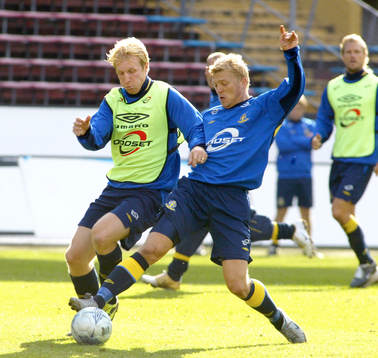 Petter Hansson och Marcus Allbäck, Sverige