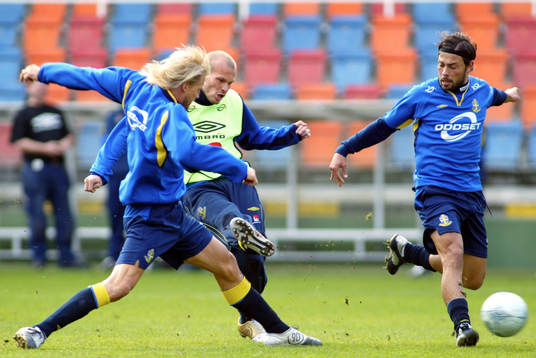 Johan Mjällby, Fredrik Ljungberg och Alexander Östlund,