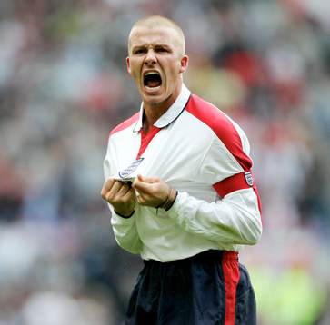 David Beckham, England (Jubel)