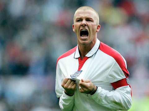 David Beckham, England (Jubel)