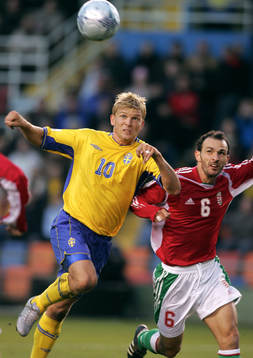 Marcus Allbäck, Sverige och Andras Toth, Ungern