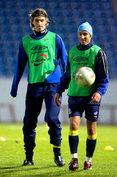Träning, Zlatan Ibrahimovic och Henrik Larsson