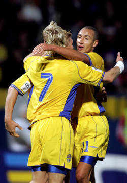 Henrik Larsson, Marcus Allbäck och Christian Wilhelmsson