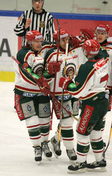 Jari Tolsa och Joel Lundqvist, Frölunda, jubel