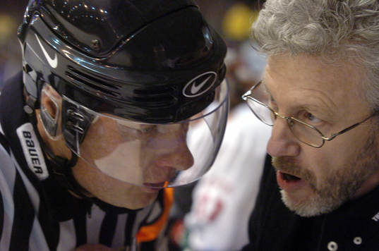 Kent Forsberg, tränare Modo och Ulf Rådbjer, Domare