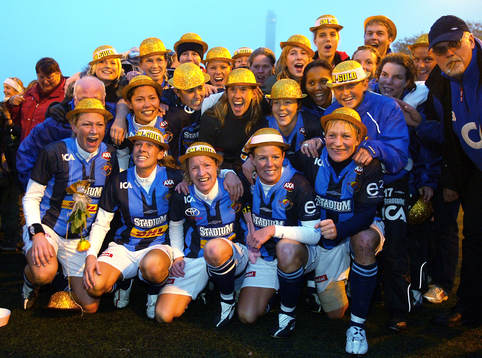 Djurgården, jubel. Svenska Mästare, SM-guld