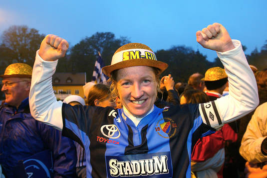 Victoria Svensson, Djurgården, jubel. Svenska Mästare,