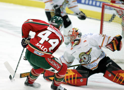 Sami Salo, Frölunda och Kristian Antila, målvakt, Luleå