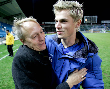 Bengt Sjöholm, ordförande och Markus Rosenberg, Halmstad